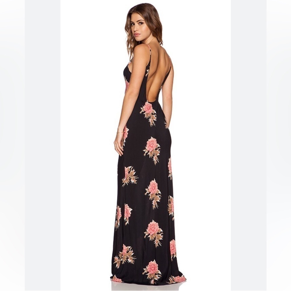 Blue Life Boho Beauty Maxi Dress In Red Floral Size Extra Small